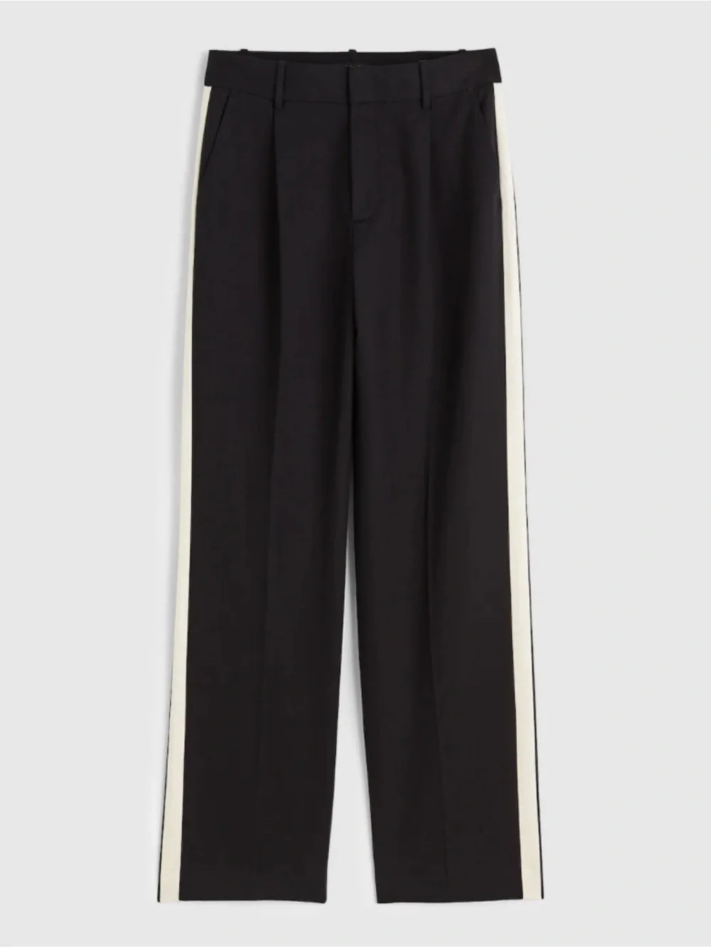 Madewell The Signature Trouser Pant Black White Stripe 10 NWT Sporty Office Work